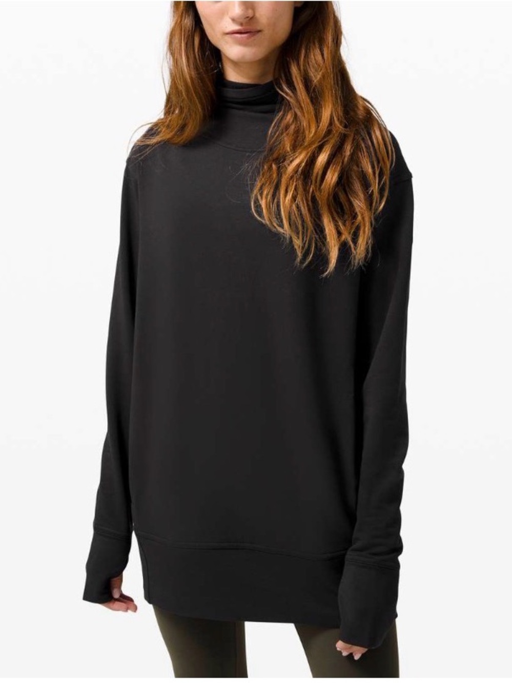 lululemon athletica Black warm down funnel neck Sweater